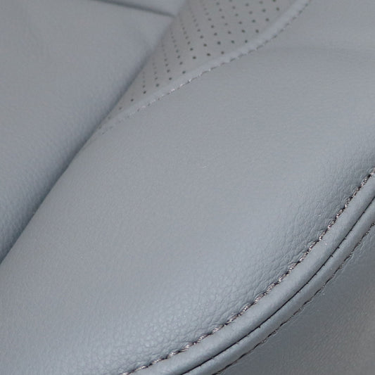 For 2006 07 2008 Dodge Ram 1500 Laramie Passenger Bottom Leather Seat Cover Gray