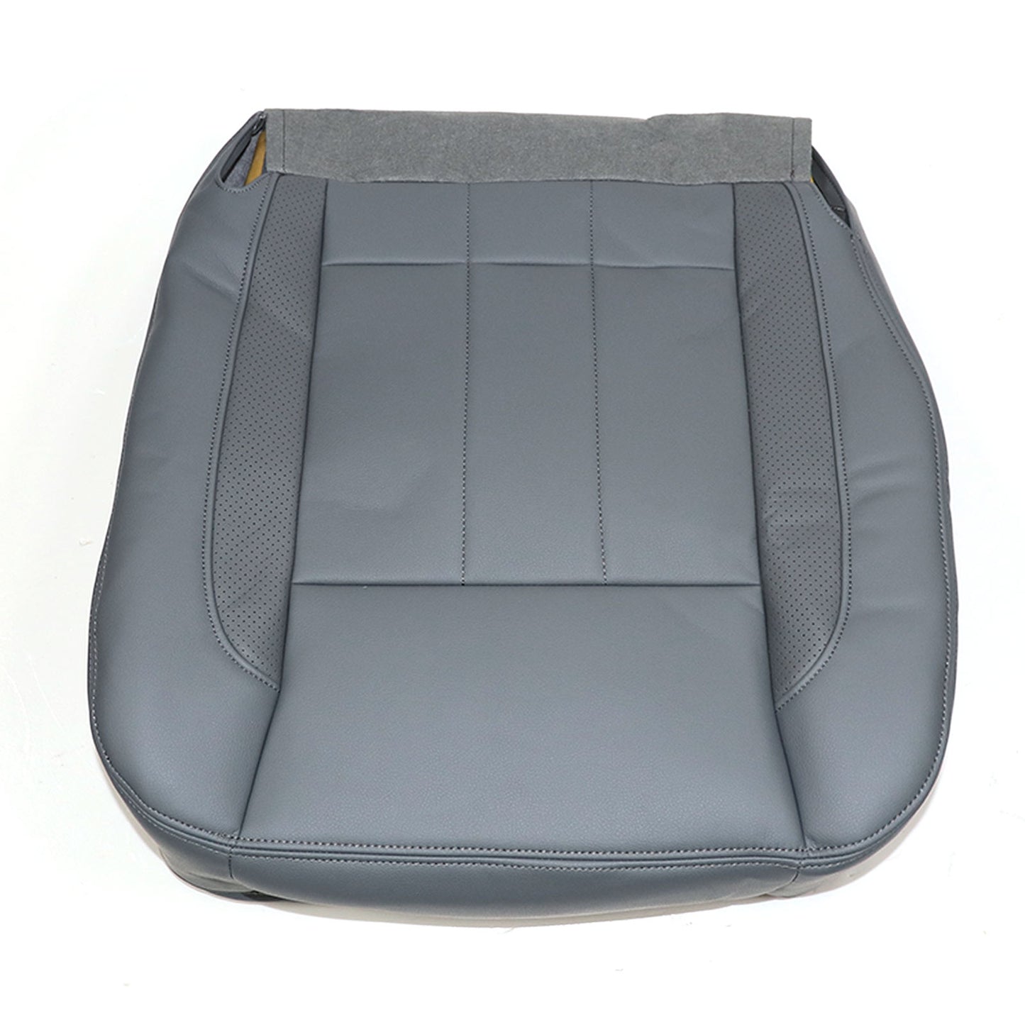 For 2006 07 2008 Dodge Ram 1500 Laramie Passenger Bottom Leather Seat Cover Gray
