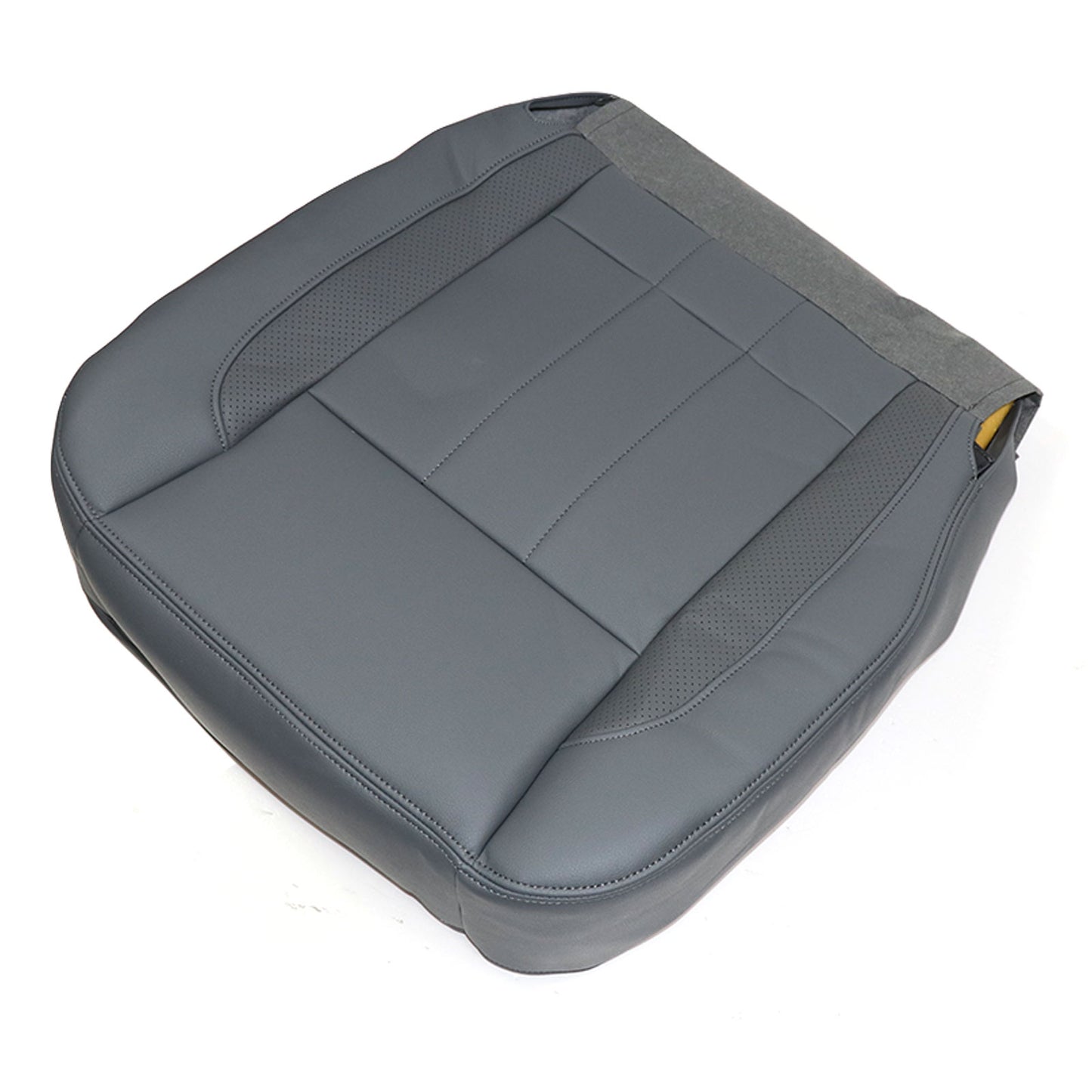For 2006 07 2008 Dodge Ram 1500 Laramie Passenger Bottom Leather Seat Cover Gray