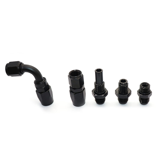 Fit 4L80E 6AN Nylon Steel Braided Line Automatic Transmission Cooler Line Kit