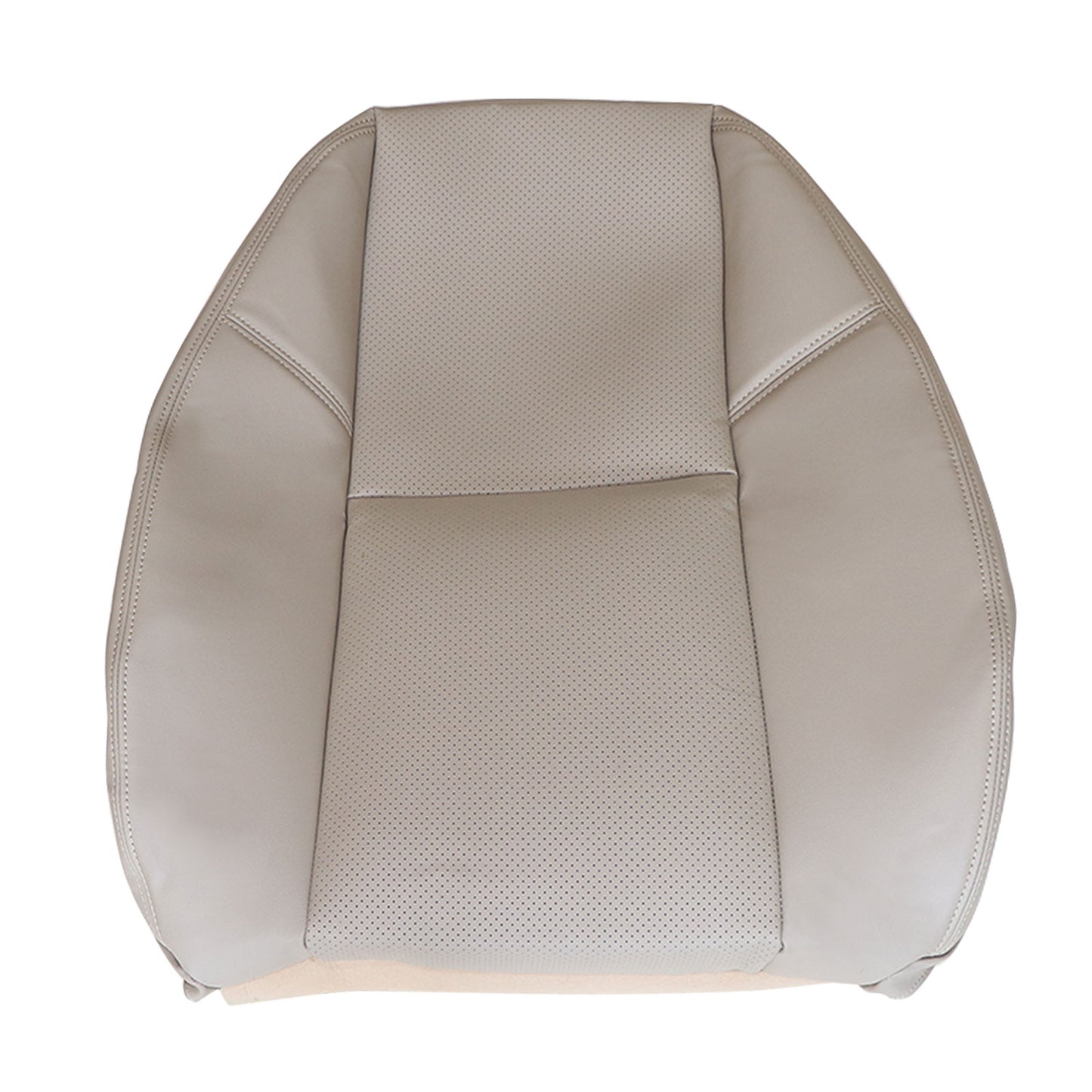Driver Perforated Top Leather Seat Cover For 2007-2014 Cadillac Escalade Tan