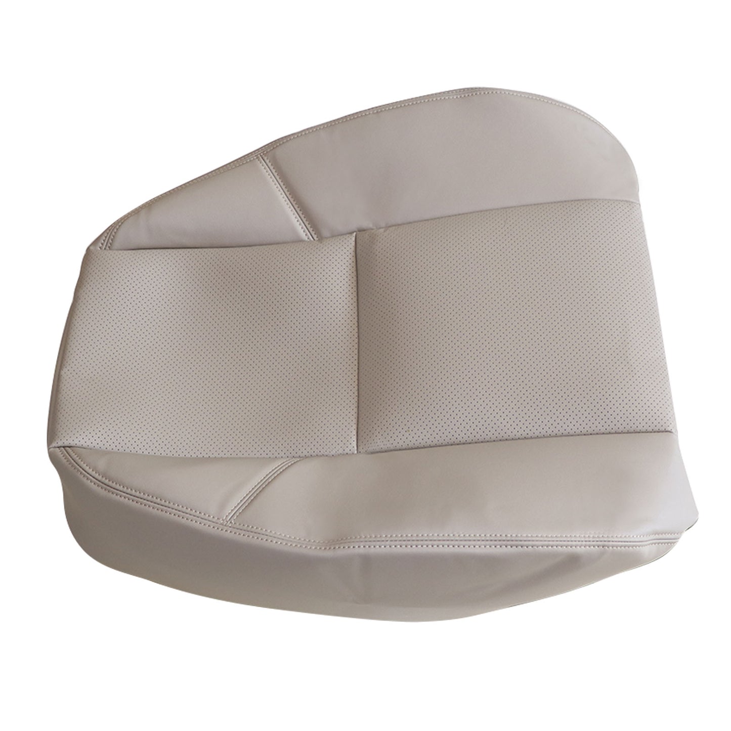 Driver Perforated Top Leather Seat Cover For 2007-2014 Cadillac Escalade Tan