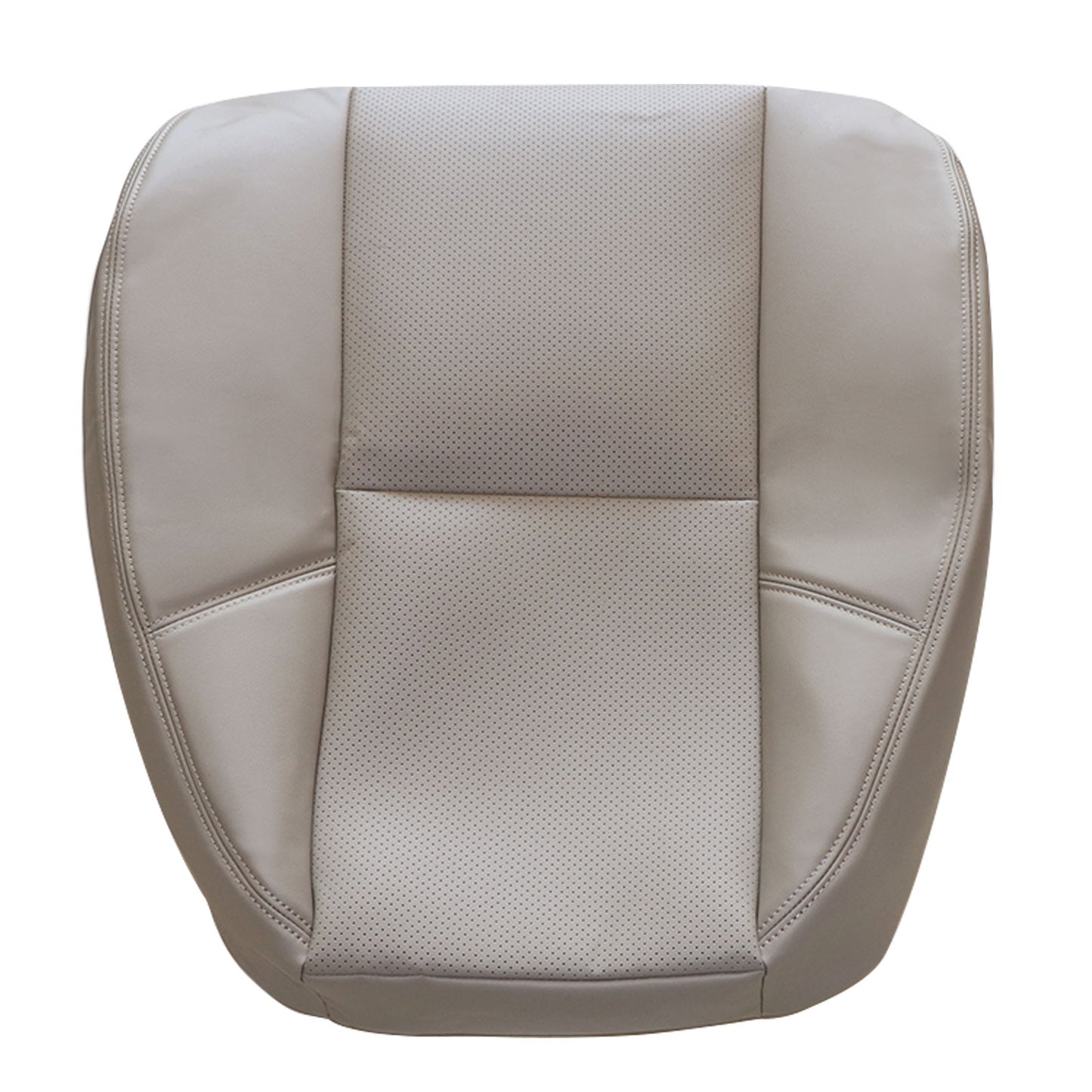 Driver Perforated Top Leather Seat Cover For 2007-2014 Cadillac Escalade Tan