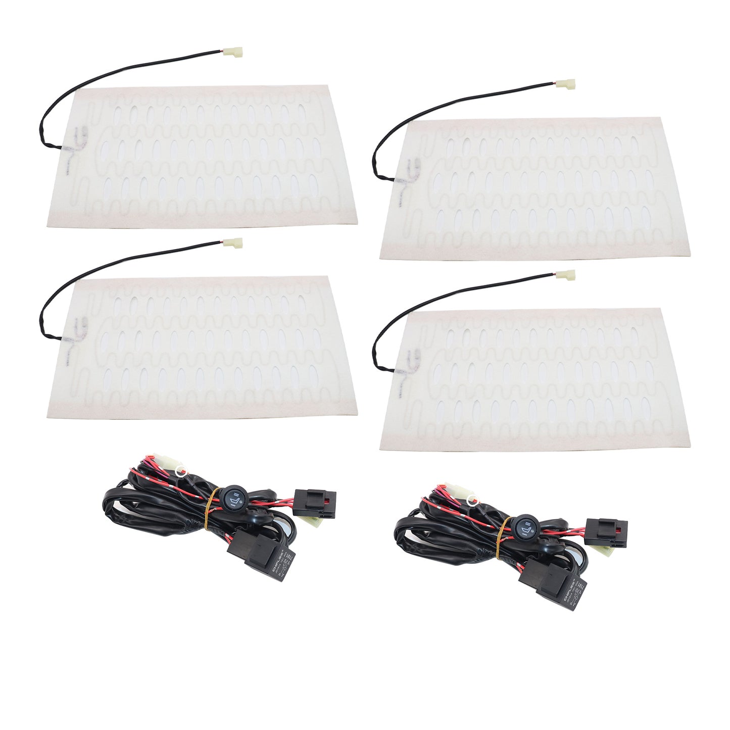 2 seats 12V Universal round switch seat heater,heated seat kit,4 pads