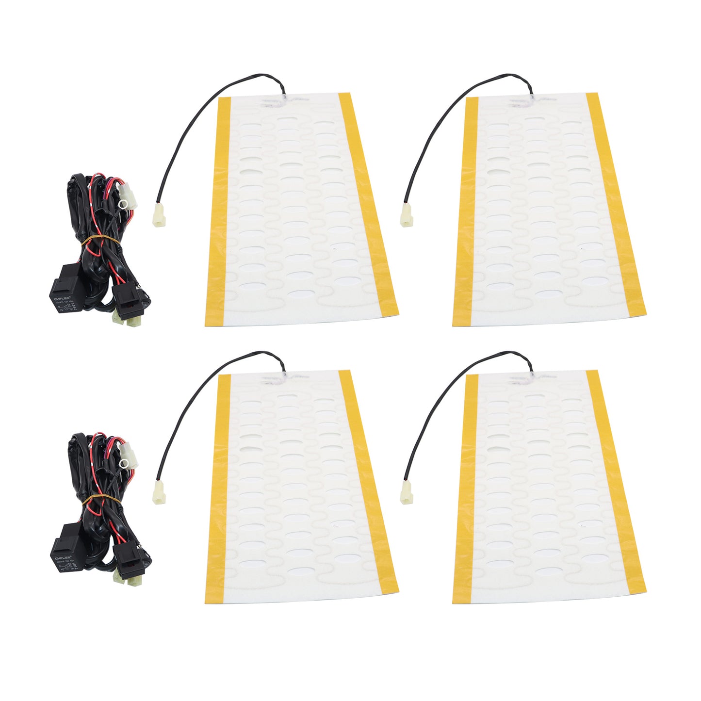 2 seats 12V Universal round switch seat heater,heated seat kit,4 pads