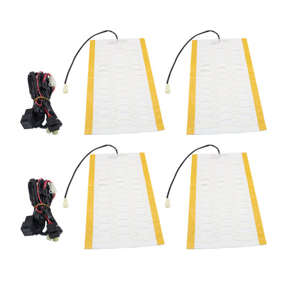 2 seats 12V Universal round switch seat heater,heated seat kit,4 pads