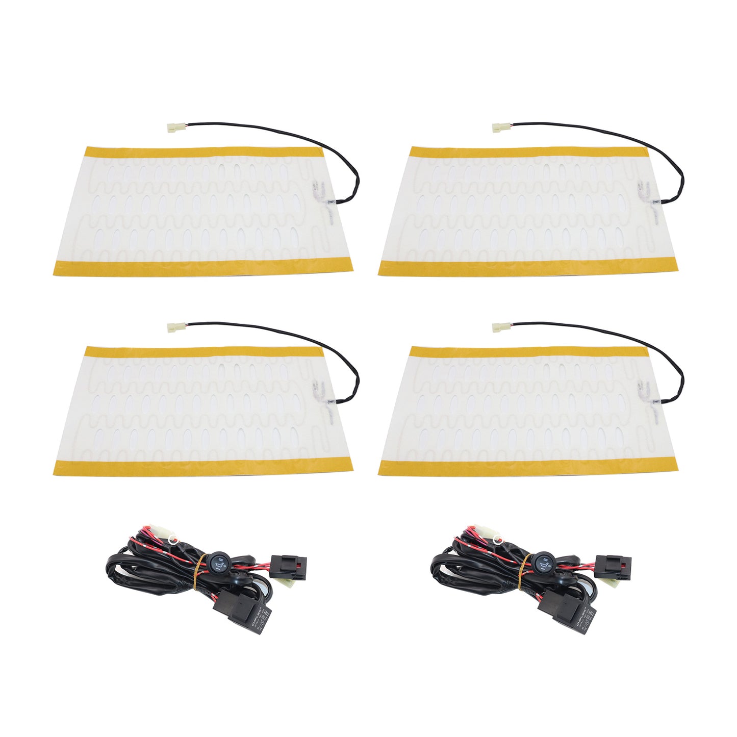 2 seats 12V Universal round switch seat heater,heated seat kit,4 pads