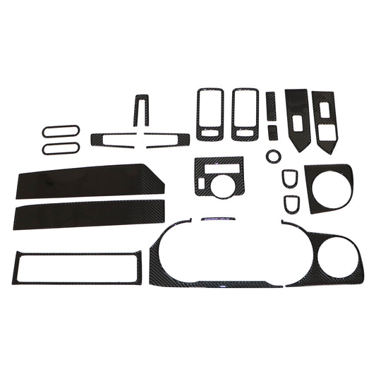 For Ford Mustang 2009-2013 21Pcs Carbon Fiber Full Set Interior Decor Cover Trim