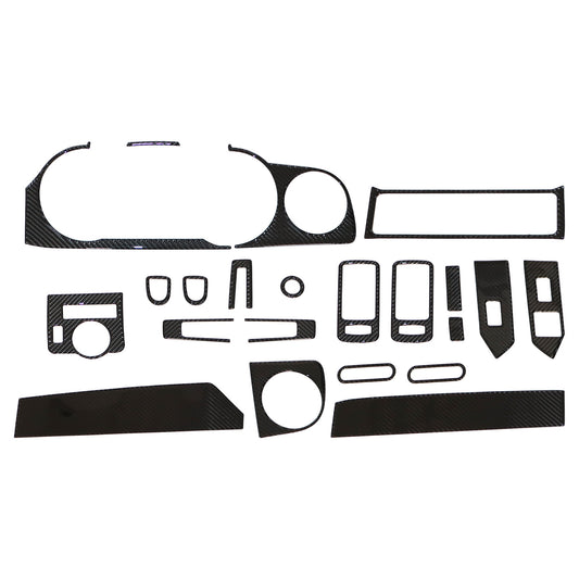 For Ford Mustang 2009-2013 21Pcs Carbon Fiber Full Set Interior Decor Cover Trim
