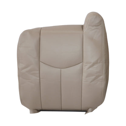 Replacement Driver Top Leather Cover NO Armrest For 2003-2007 GMC Sierra Med Tan