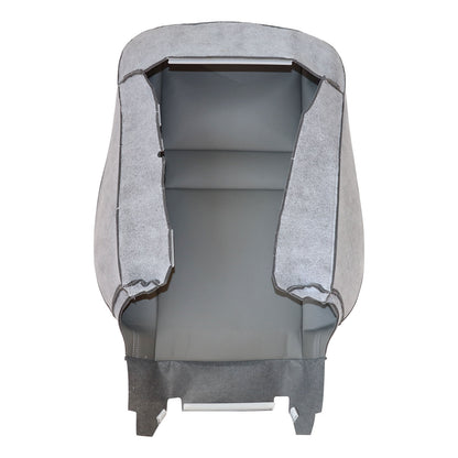 For 2005 2006 Honda Accord 4-Door Leather Passenger Lean Back Seat Cover Gray