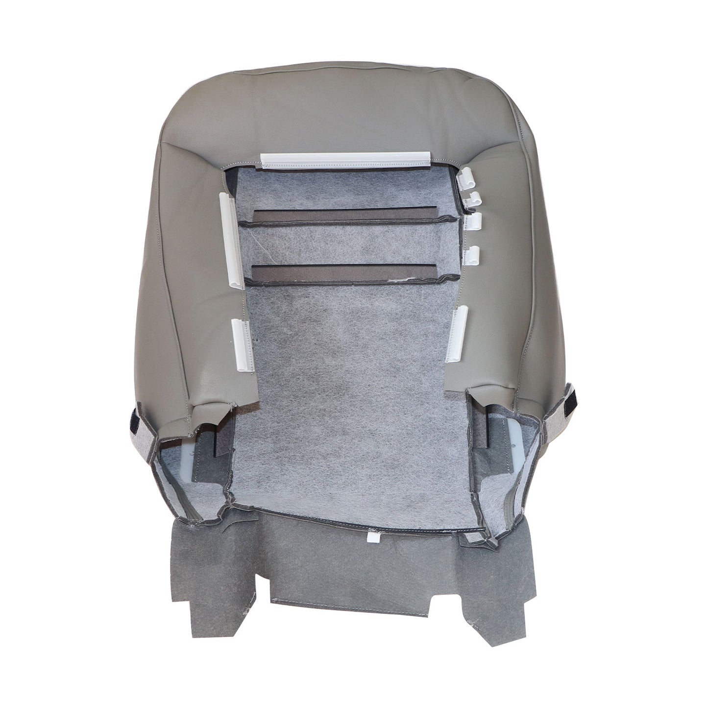 For 2005 2006 Honda Accord 4-Door Leather Passenger Lean Back Seat Cover Gray
