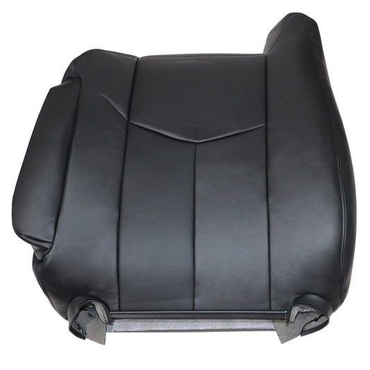 For 2003 2004 2005 2006 Chevy Silverado Driver Top Leather Seat Cover Black