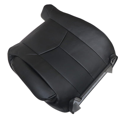 For 2003 2004 2005 2006 Chevy Silverado Driver Top Leather Seat Cover Black