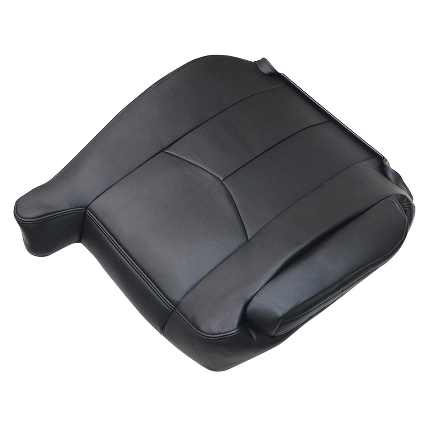 For 2003 2004 2005 2006 Chevy Silverado Driver Top Leather Seat Cover Black