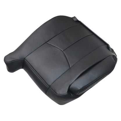 For 2003 2004 2005 2006 Chevy Silverado Driver Top Leather Seat Cover Black