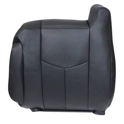 For 2003 2004 2005 2006 Chevy Silverado Driver Top Leather Seat Cover Black
