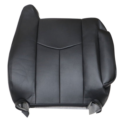 For 2003 2004 2005 2006 Chevy Silverado passenger Back Leather Seat Cover Black