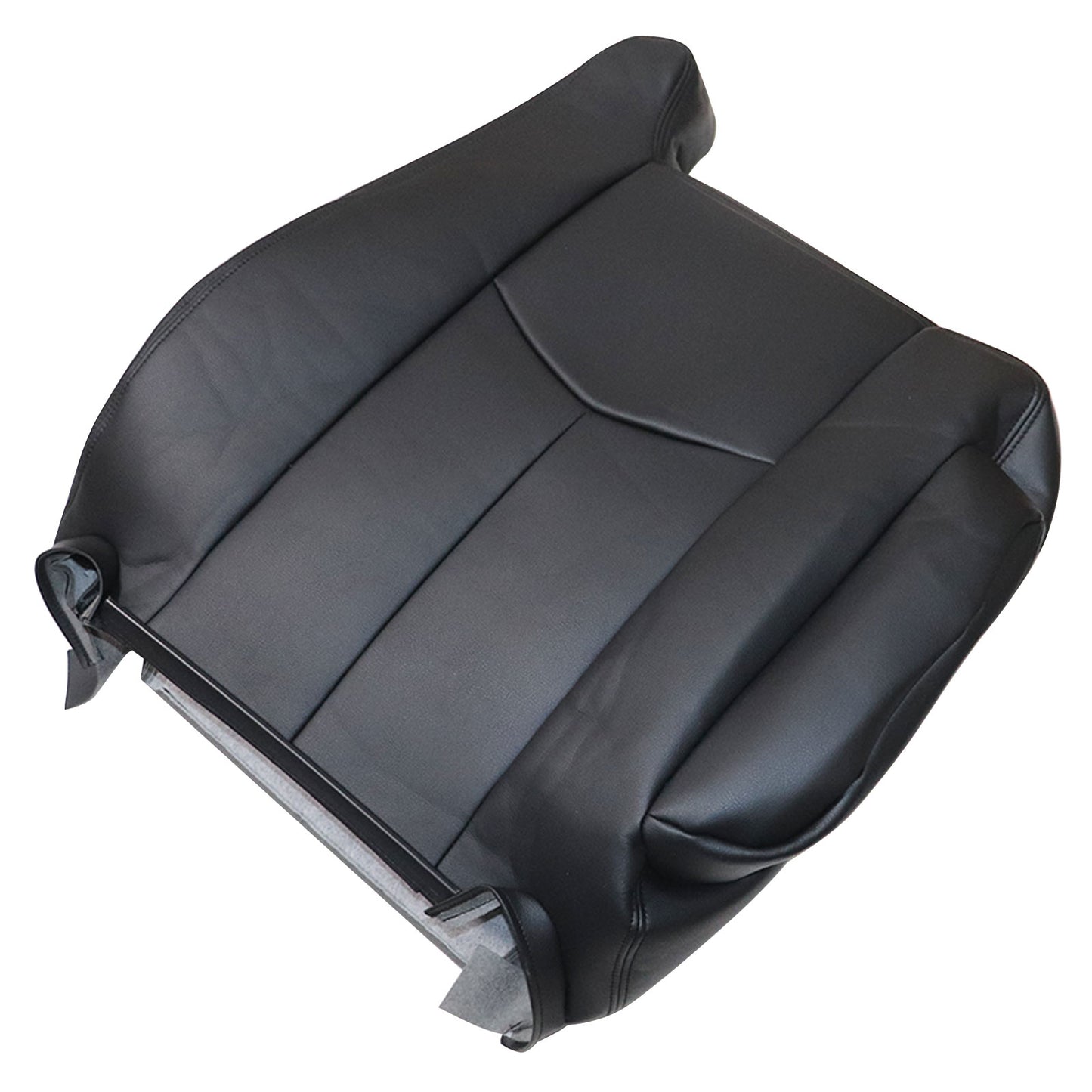 For 2003 2004 2005 2006 Chevy Silverado passenger Back Leather Seat Cover Black