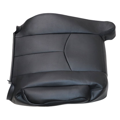 For 2003 2004 2005 2006 Chevy Silverado passenger Back Leather Seat Cover Black