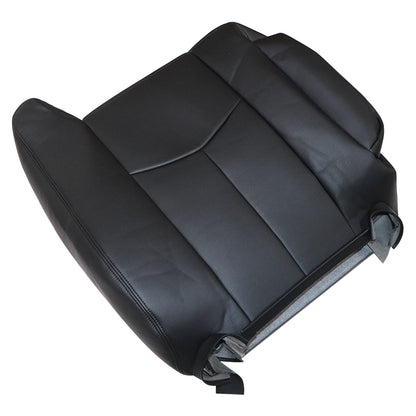For 2003 2004 2005 2006 Chevy Silverado passenger Back Leather Seat Cover Black