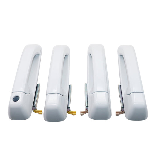 Bright White Door Handles (Set of 4) For 2012-2018 Dodge Ram 1500,2500,3500