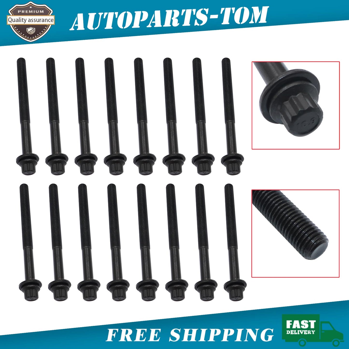 HBK174 Head Bolt Kit For 06-16 Hyundai Kia Amanti Azera 3.3L-3.8L DOHC 24v