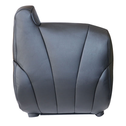 For 1999-2002 Chevy GMC Replacement Passenger Top Leather Seat Cover Dark Black