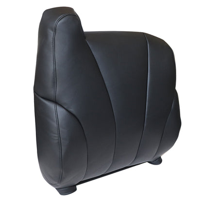 For 1999-2002 Chevy GMC Replacement Passenger Top Leather Seat Cover Dark Black