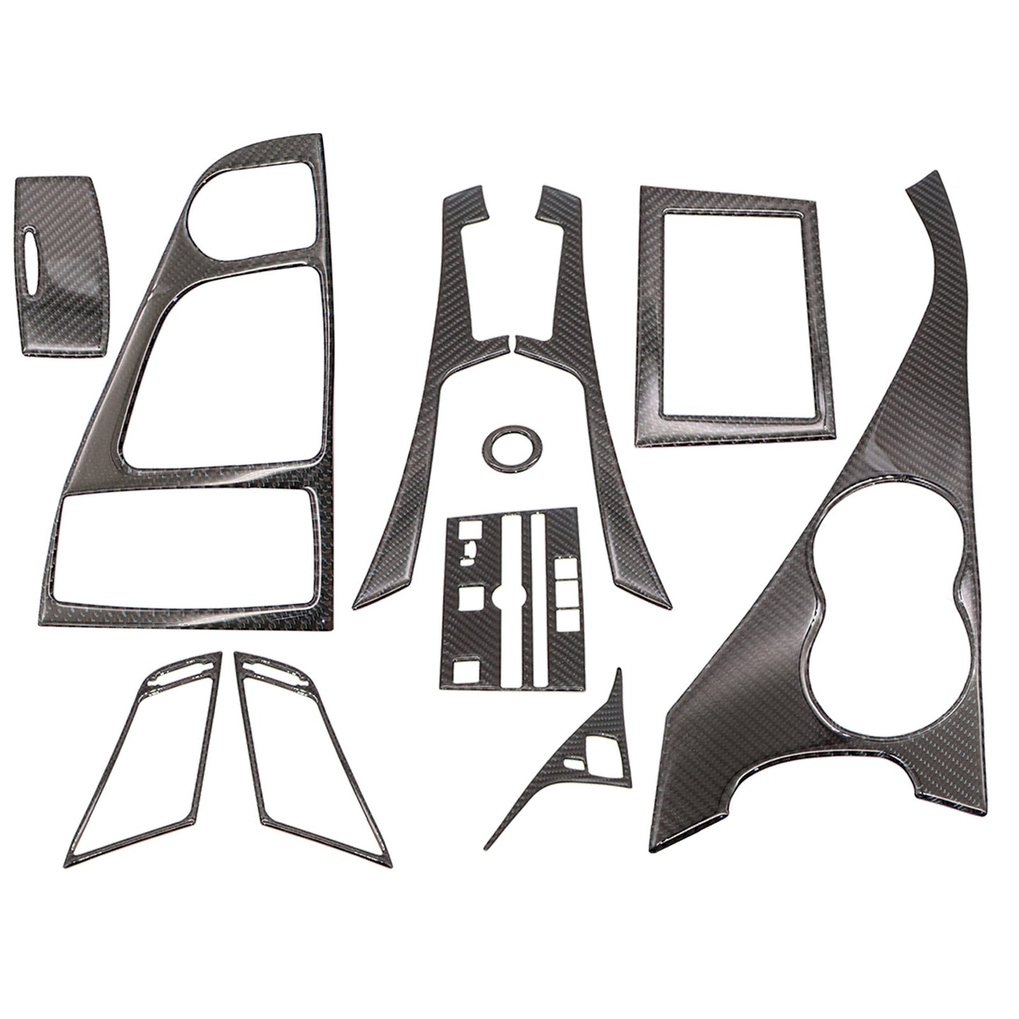 11pcs Carbon Fiber Full Interior Set Kit Cover Trim For Infiniti Q50 Q60 2014-19