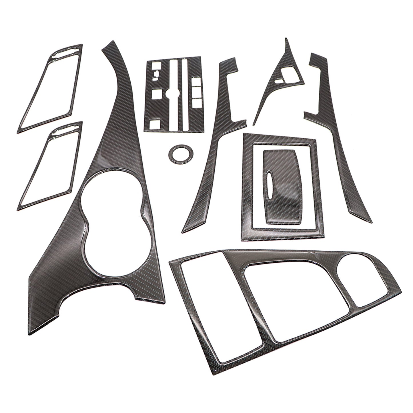 11pcs Carbon Fiber Full Interior Set Kit Cover Trim For Infiniti Q50 Q60 2014-19