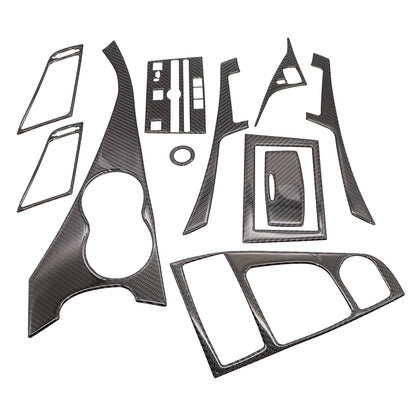 11pcs Carbon Fiber Full Interior Set Kit Cover Trim For Infiniti Q50 Q60 2014-19