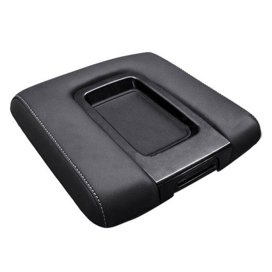 Fits Chevy Silverado 1500 GMC Sierra 14-18 Console Lid Armrest Cover Gray Stitch