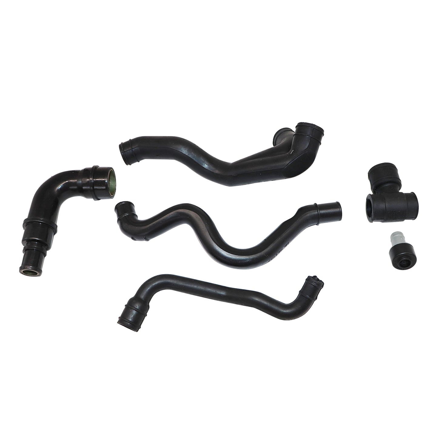 6PCS Black Engine Crankcase Breather Hose Kit fit VW Golf Jetta MK4 Audi TT 1.8L