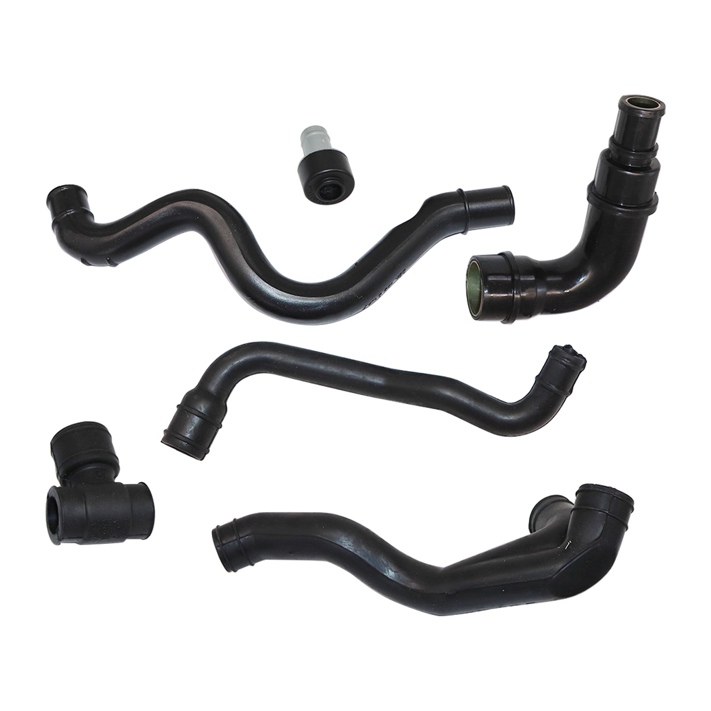 6PCS Black Engine Crankcase Breather Hose Kit fit VW Golf Jetta MK4 Audi TT 1.8L