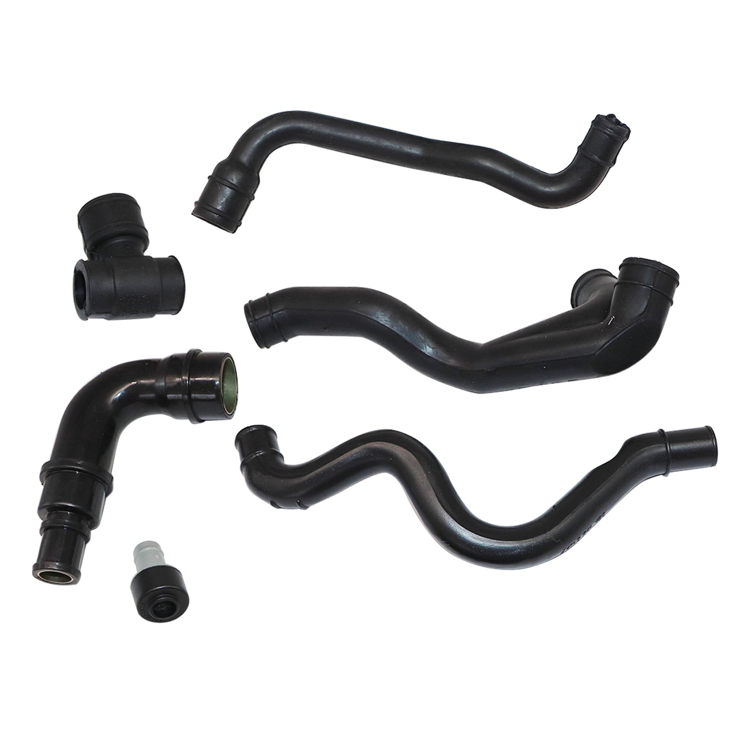 6PCS Black Engine Crankcase Breather Hose Kit fit VW Golf Jetta MK4 Audi TT 1.8L