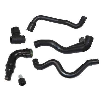 6PCS Black Engine Crankcase Breather Hose Kit fit VW Golf Jetta MK4 Audi TT 1.8L