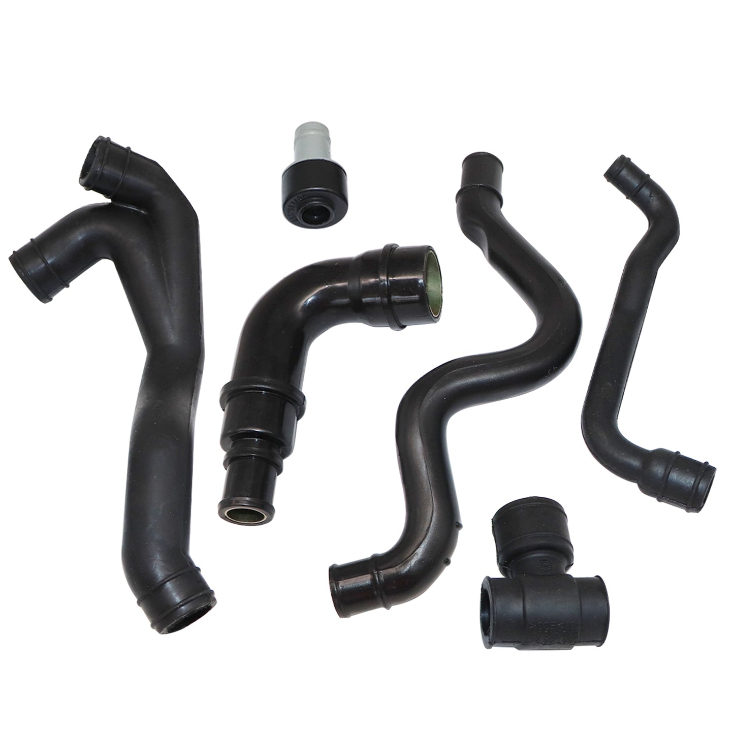 6PCS Black Engine Crankcase Breather Hose Kit fit VW Golf Jetta MK4 Audi TT 1.8L