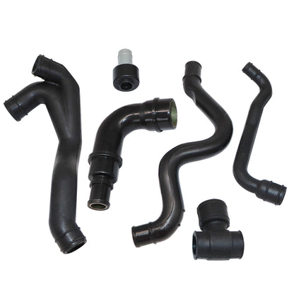 6PCS Black Engine Crankcase Breather Hose Kit fit VW Golf Jetta MK4 Audi TT 1.8L