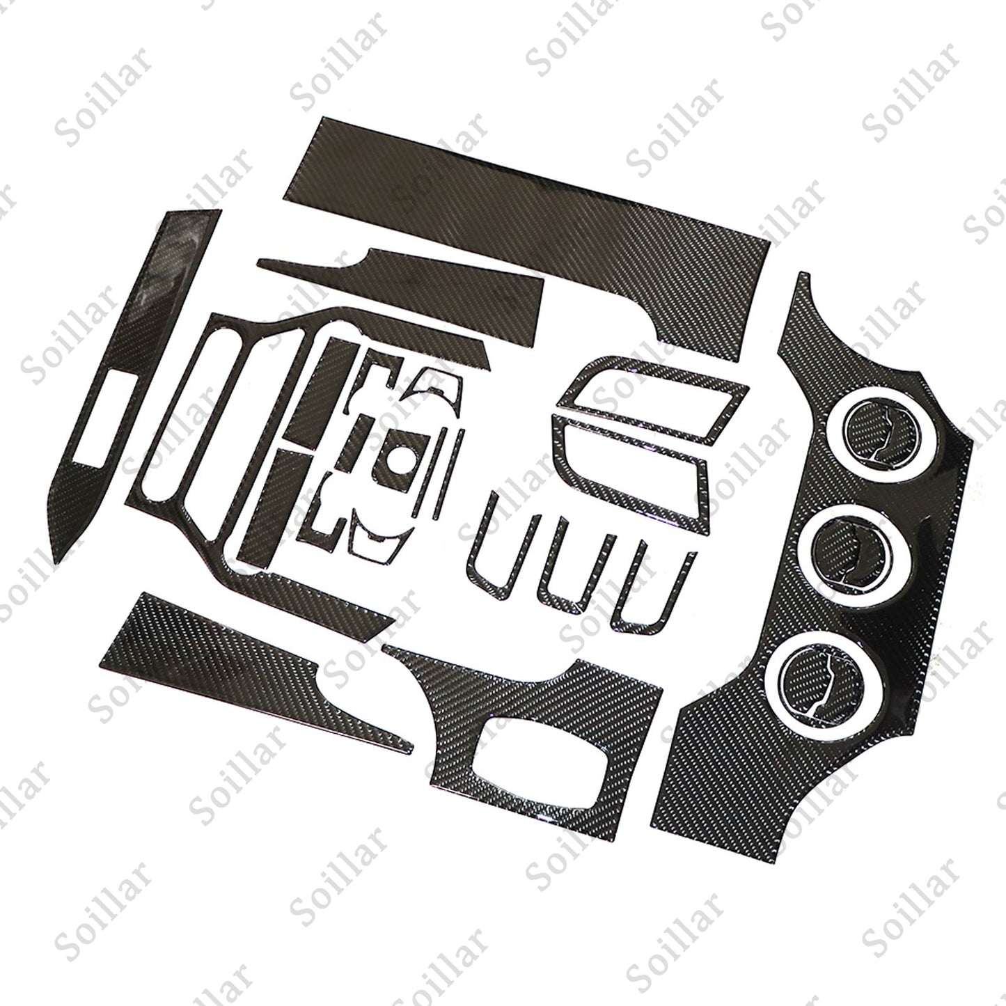 30PCS Carbon Fiber Full Set Interior Decoration Trim Kit For 2015+ Ford Mustang