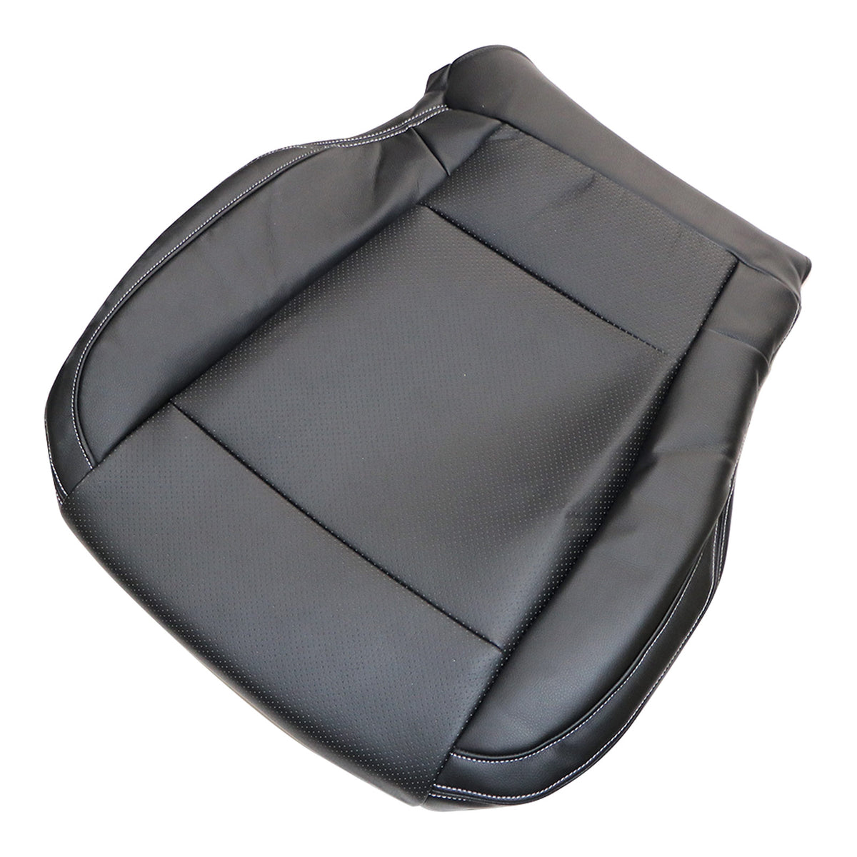 Fits 2015-17 Ford F150 Lariat Driver Bottom Replacement Leather Seat Cover Black
