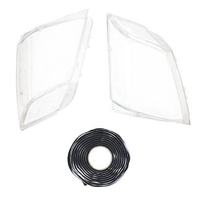Pair Clear Headlight Lens Cover+Glue For Cadillac CTS 2008-2013