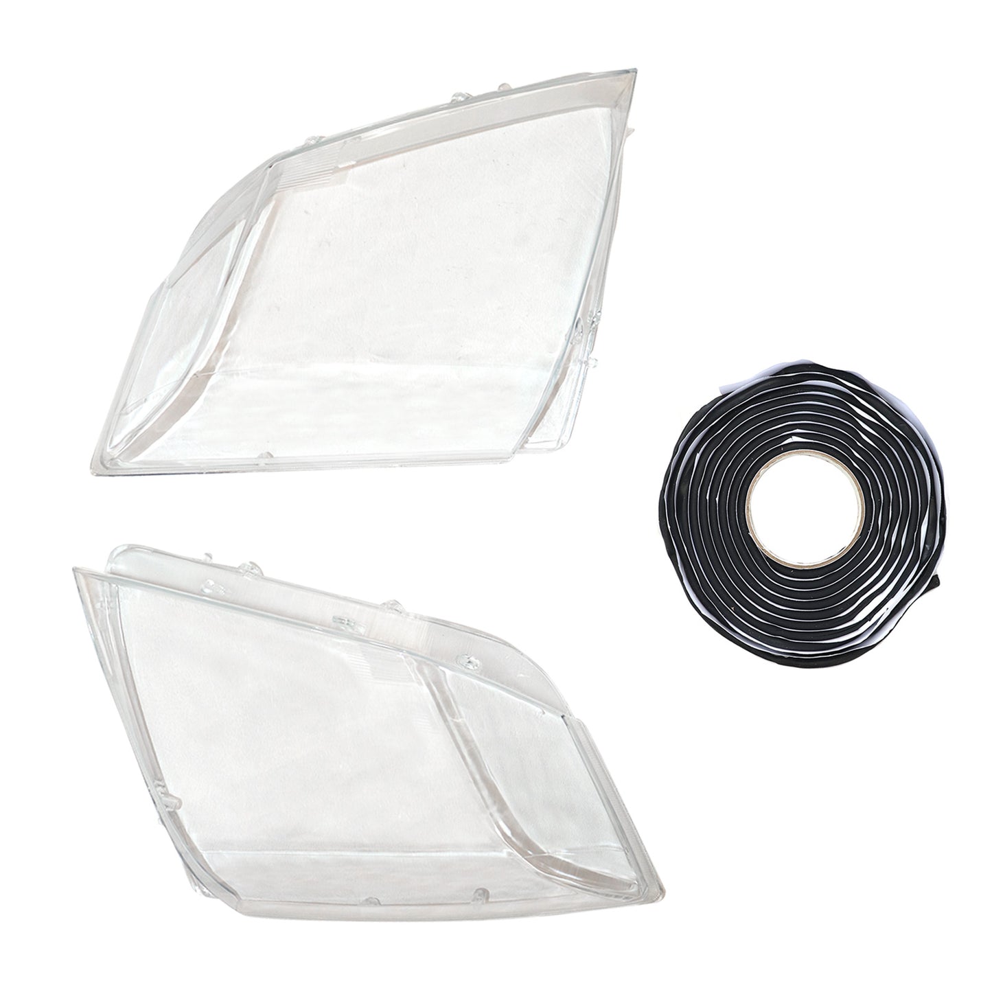 Pair Clear Headlight Lens Cover+Glue For Cadillac CTS 2008-2013