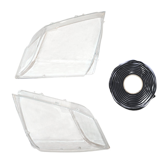 Pair Clear Headlight Lens Cover+Glue For Cadillac CTS 2008-2013