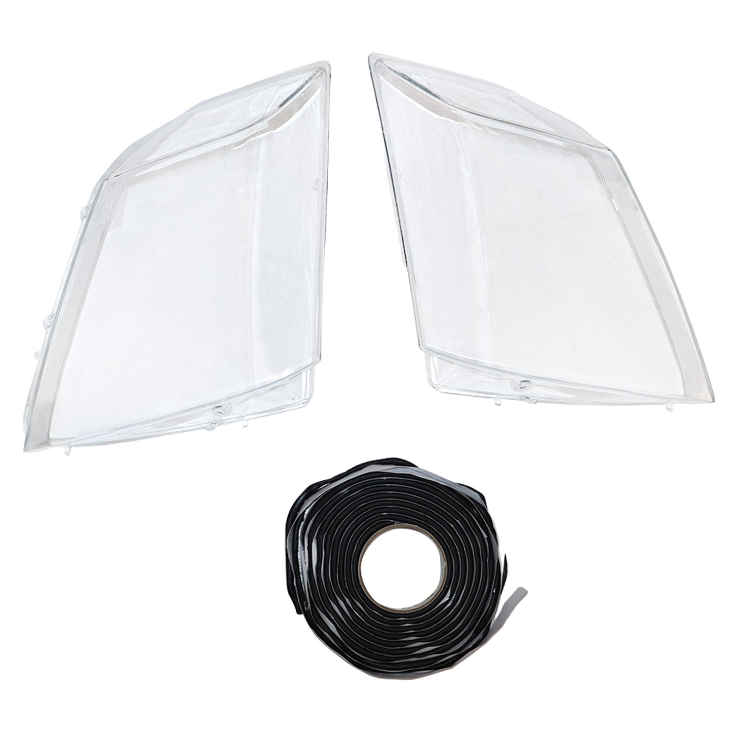Pair Clear Headlight Lens Cover+Glue For Cadillac CTS 2008-2013
