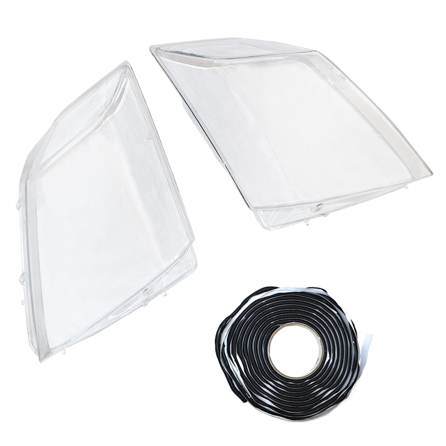 Pair Clear Headlight Lens Cover+Glue For Cadillac CTS 2008-2013