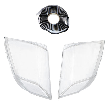 Pair Clear Headlight Lens Cover+Glue For Cadillac CTS 2008-2013