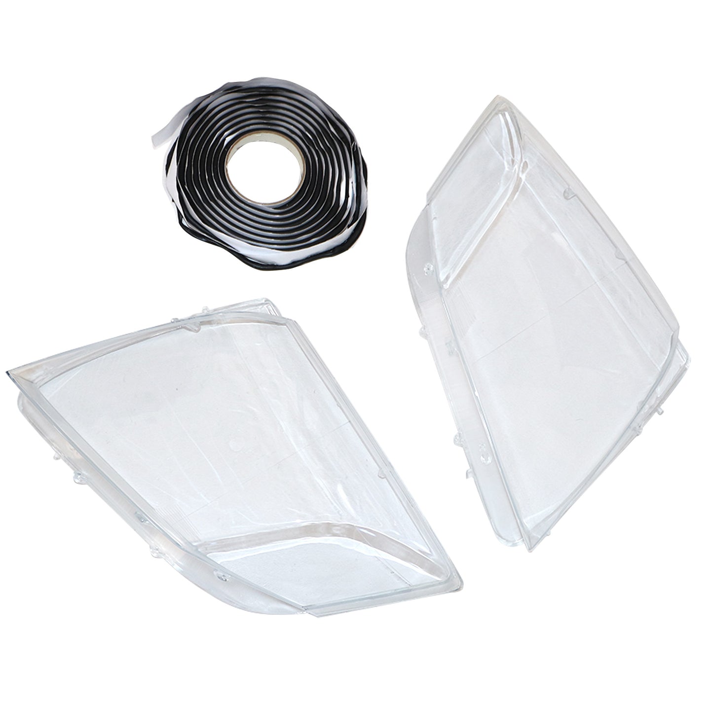 Pair Clear Headlight Lens Cover+Glue For Cadillac CTS 2008-2013