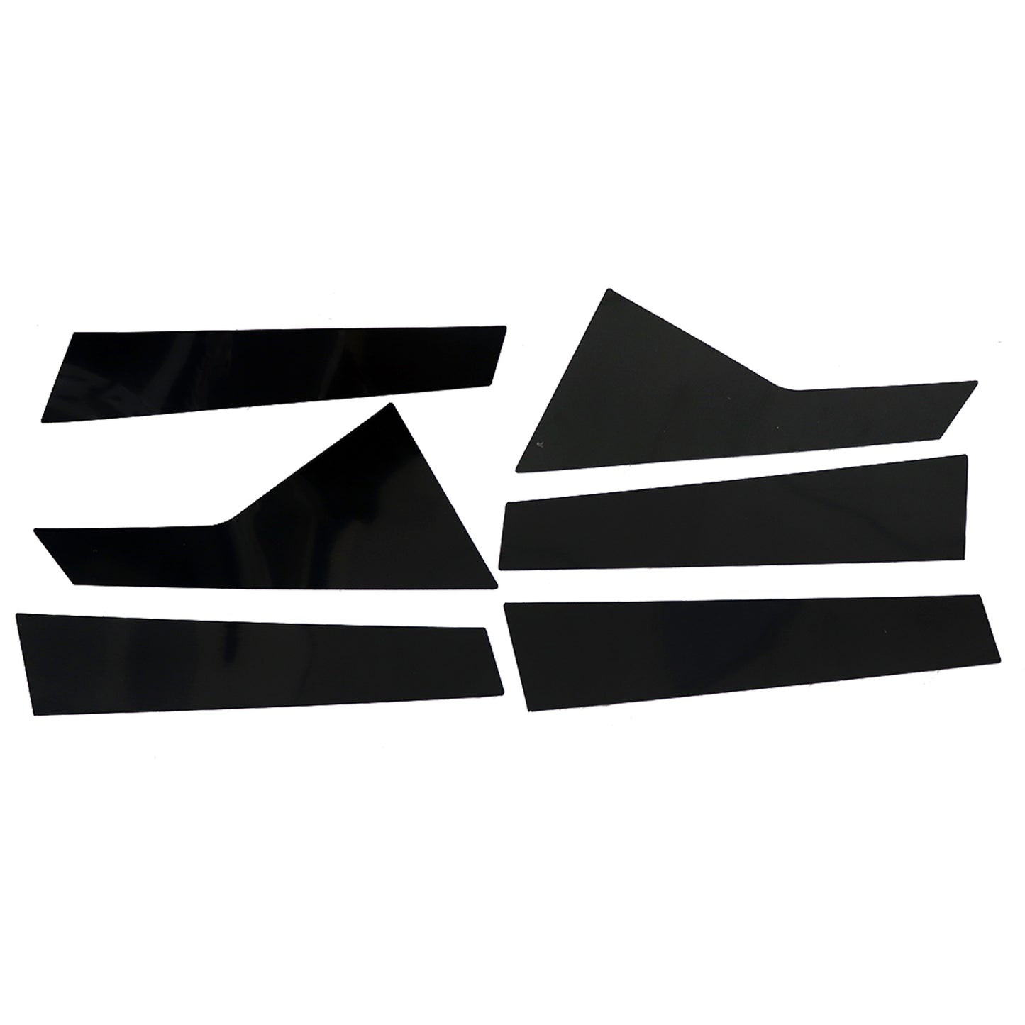 Fit Cadillac CT6 2016-2020 Glossy Black PC Window BC Pillar Post Cover Trim 6pcs