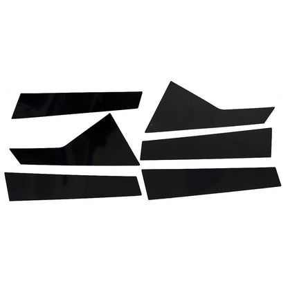 Fit Cadillac CT6 2016-2020 Glossy Black PC Window BC Pillar Post Cover Trim 6pcs